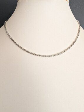 Monet silver chain choker necklace